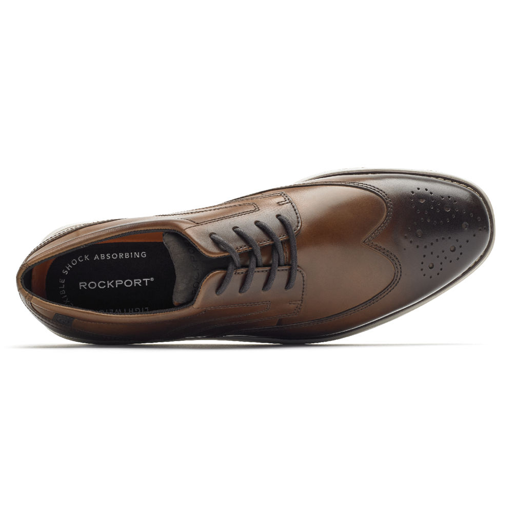 Rockport Mens Garett Wingtip - Oxfords Brown - DQX403892